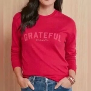 Spiritual Gangster Magenta Grateful Crew Neck Sweatshirt - Size XS